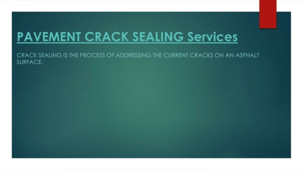 Crack Sealing Concrete Pavement Mississauga