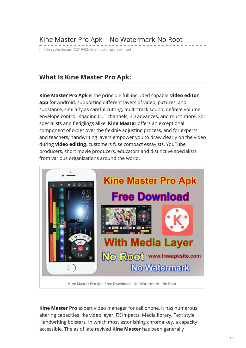 kine master pro apk no watermark no root