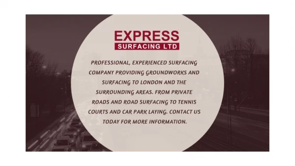 Road Surfacing Repairs London
