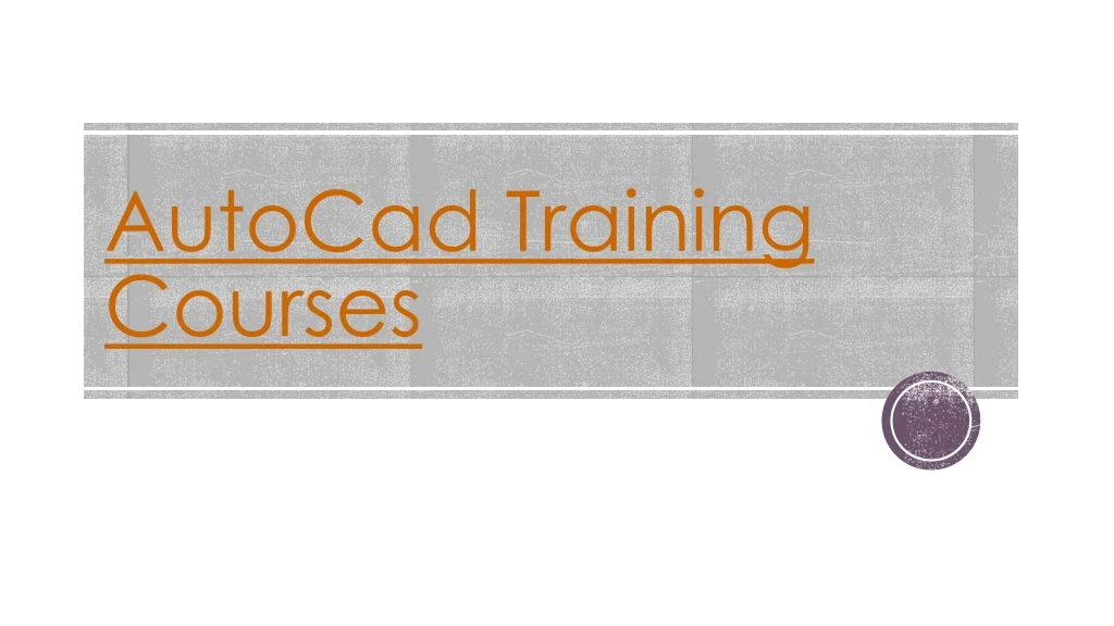 autocad training courses