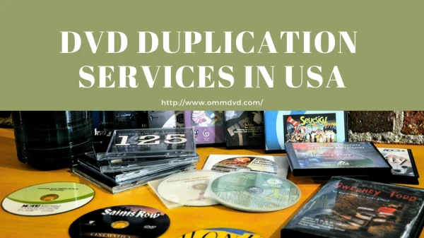 Dvd Duplication Services In Usa