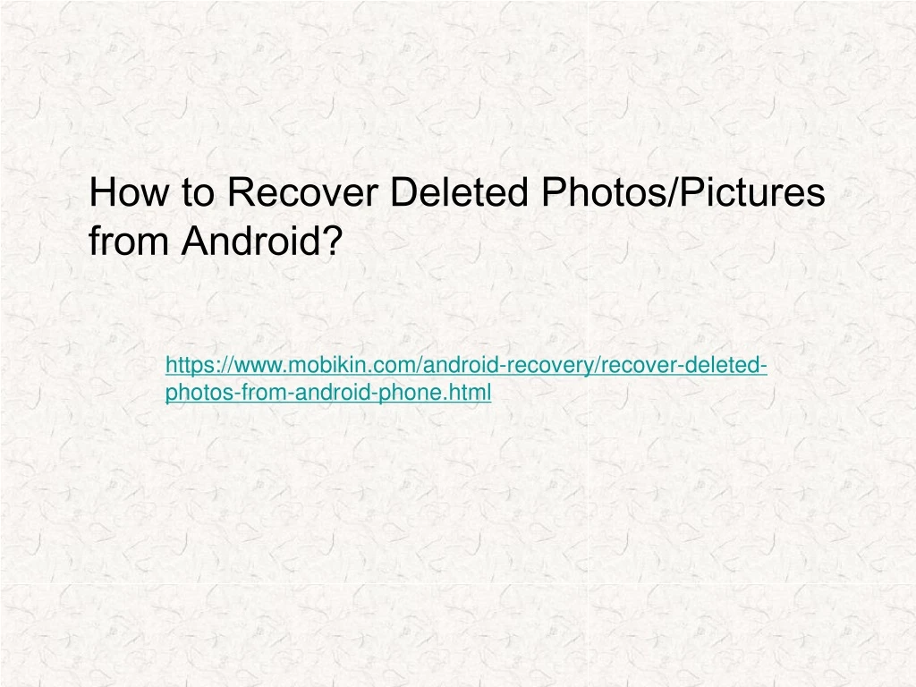 how to recover deleted photos pictures from