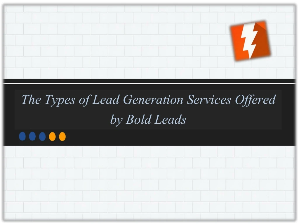 the types of lead generation services offered