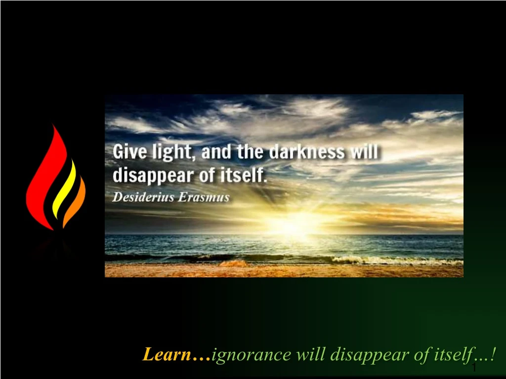 learn ignorance will disappear of itself