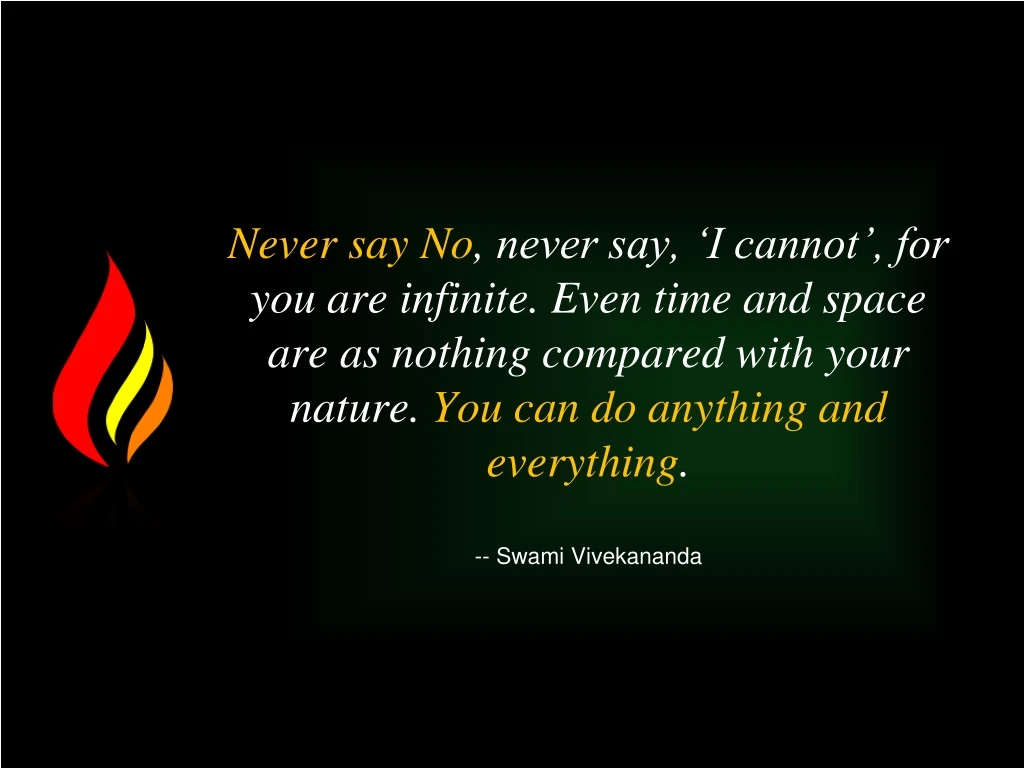 never say no never say i cannot