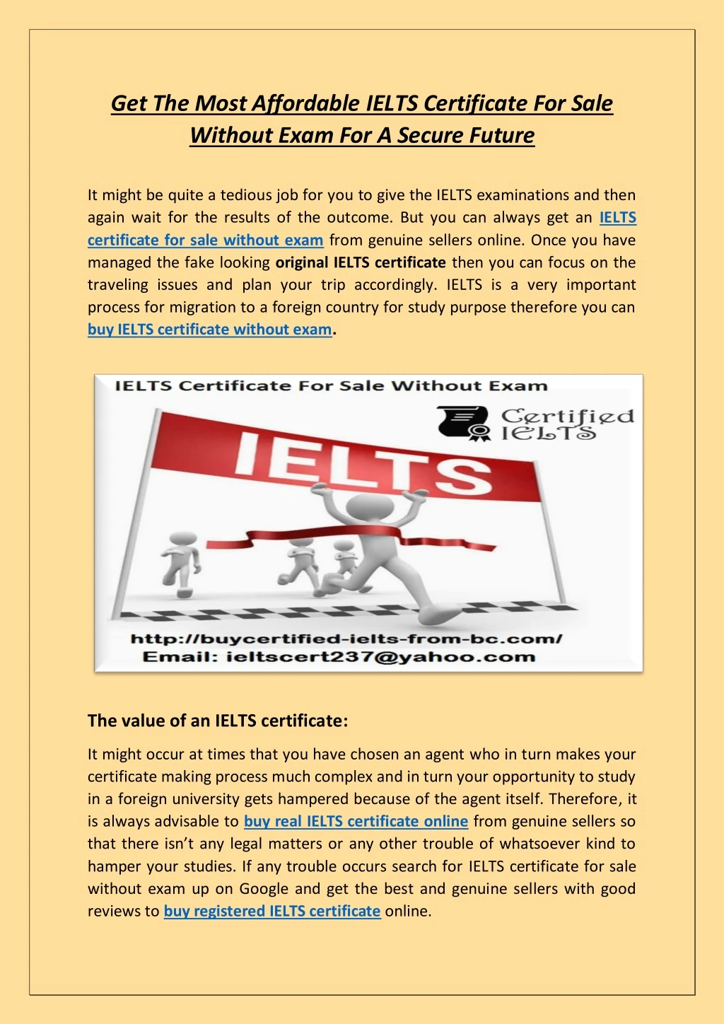 get the most affordable ielts certificate