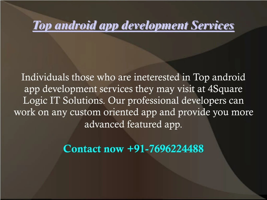 top android app development services