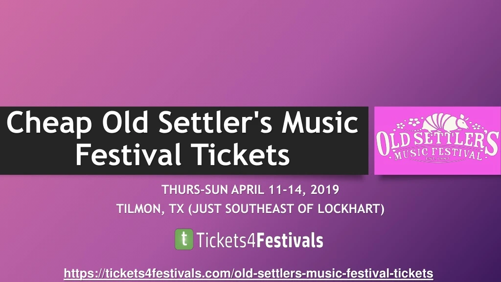 cheap old settler s music festival tickets