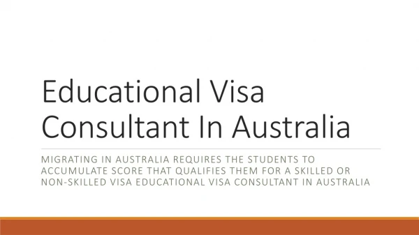 Educational Visa Consultant In Australia https://ehelpconsultants.com.au/