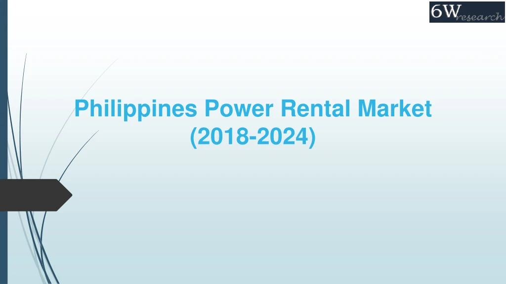 philippines power rental market 2018 2024