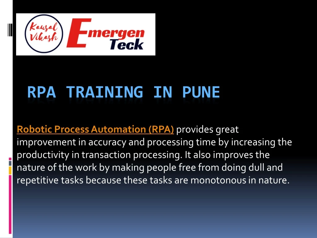 rpa training in p une