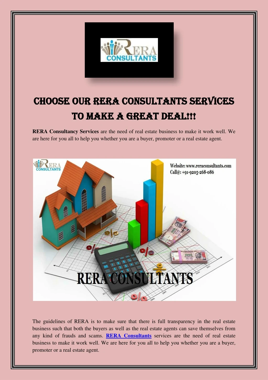 choose our rera consultants services choose