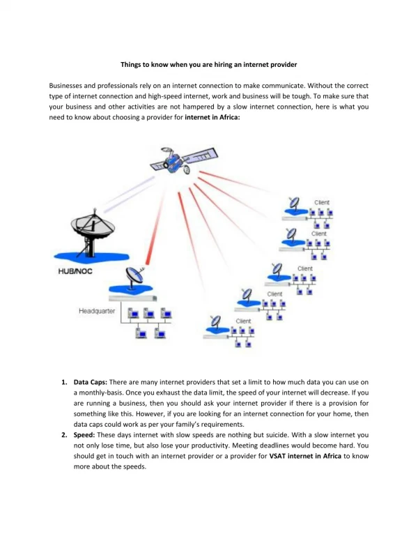 Things to know when you are hiring an internet provider