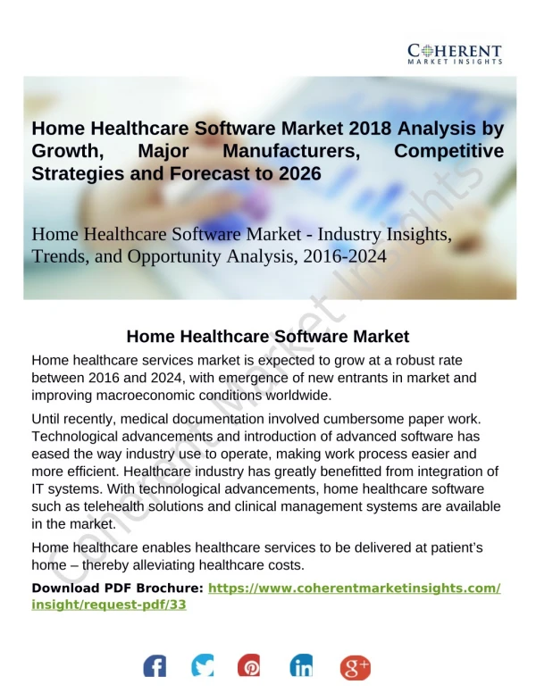 Home Healthcare Software Market Research, Global Analysis, Industry Demand and Forecast 2018-2026