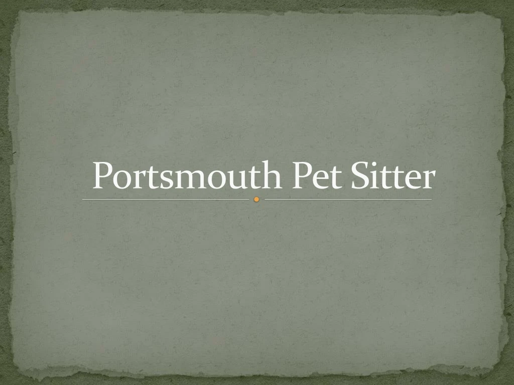 portsmouth pet sitter
