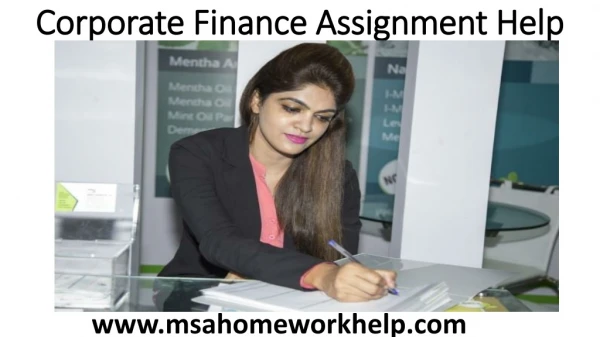 Corporate Finance Assignment Help