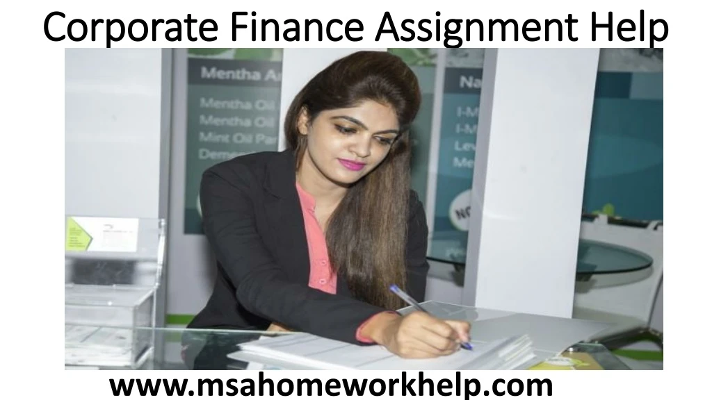 corporate finance assignment help corporate