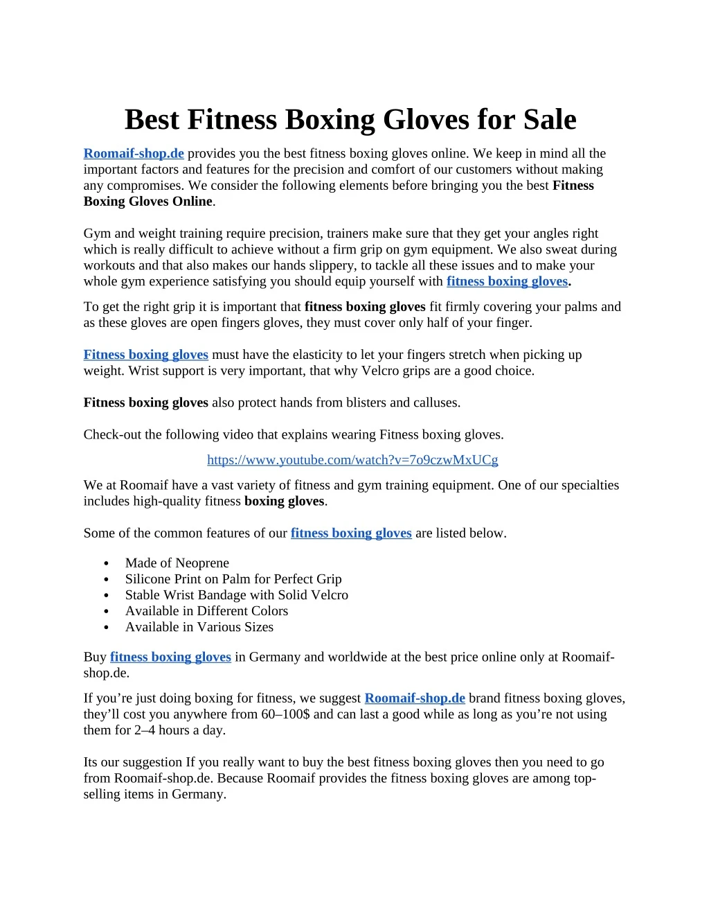 best fitness boxing gloves for sale