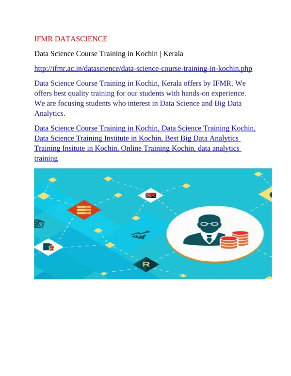 Data Science Course Training in Kochin | Kerala