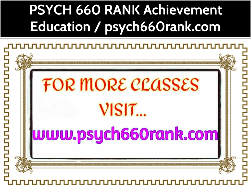 psych 660 rank achievement education psych660rank