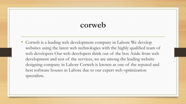 web developer in Lahore