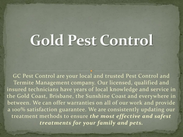 Gold Pest Control-GC Pestcontrol