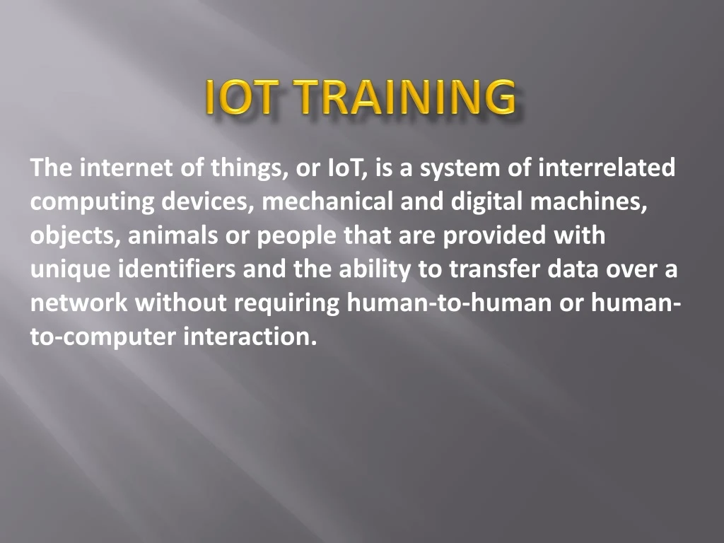 iot training