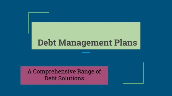 Debt Management Plans