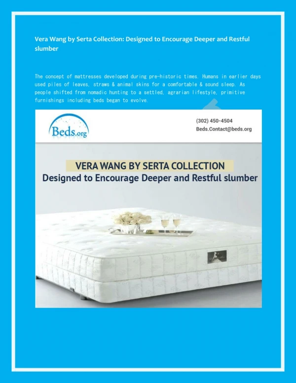 Vera Wang by Serta Collection: Designed to Encourage Deeper and Restful slumber