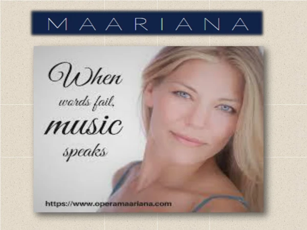 Opera singer Mariana