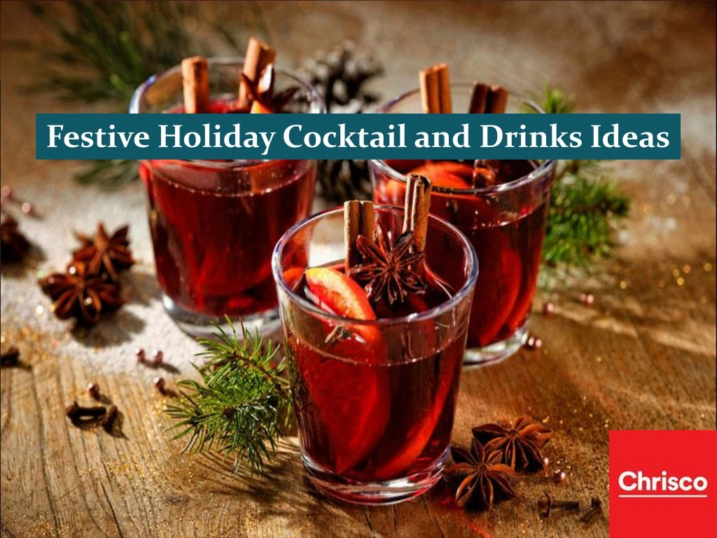 festive holiday cocktail and drinks ideas