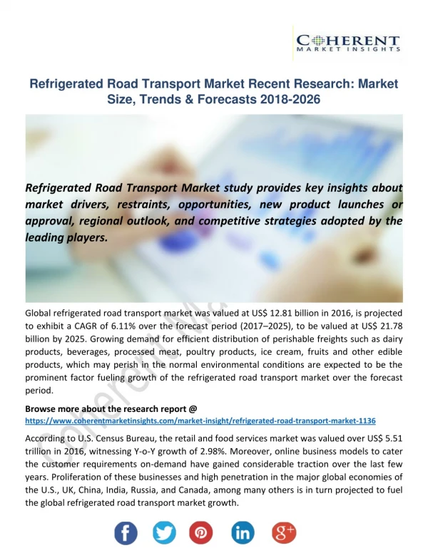 Refrigerated Road Transport Market Expert Guide to Understand Market Variation Globally