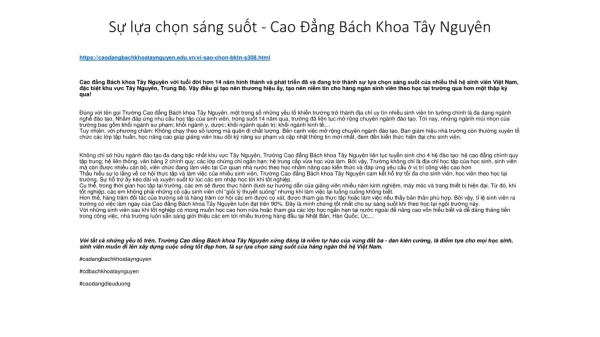 s l a ch n s ng su t cao ng b ch khoa t y nguy n