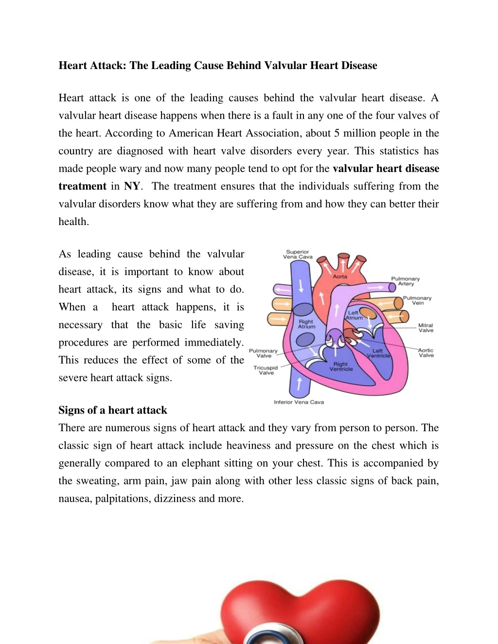 heart attack the leading cause behind valvular