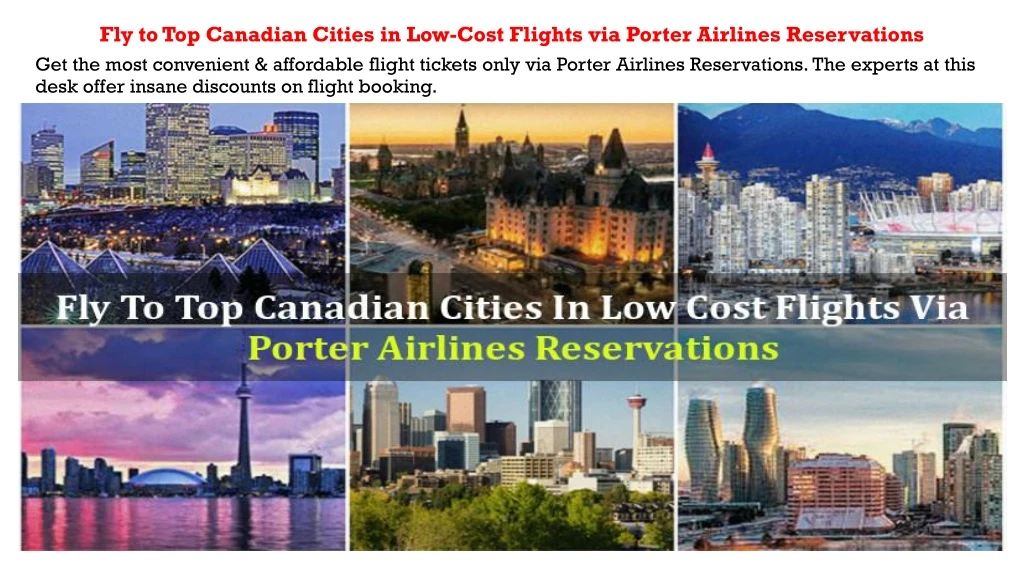 fly to top canadian cities in low cost flights