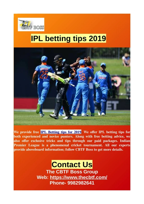 IPL Betting Tips 2019