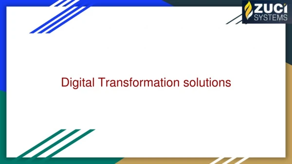 Digital Transformation solutions