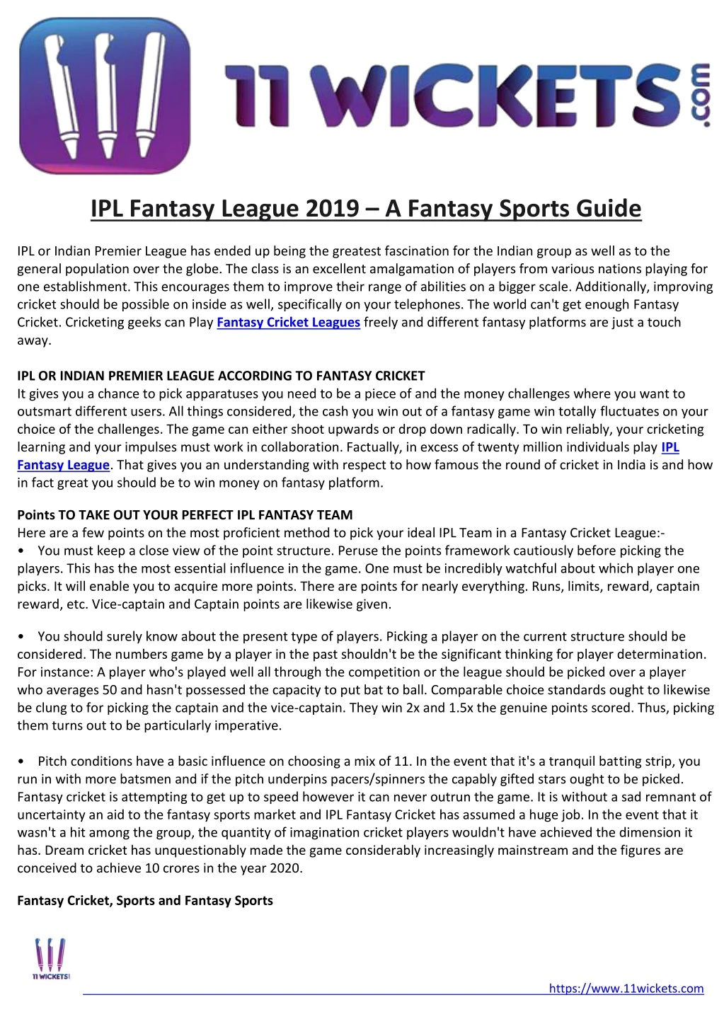 ipl fantasy league 2019 a fantasy sports guide