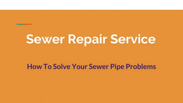 Sewer Repair Service