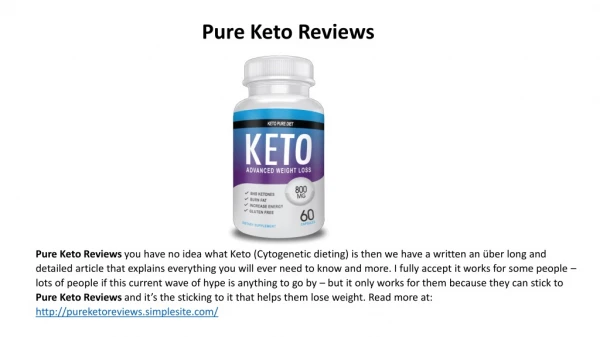Pure Keto Reviews