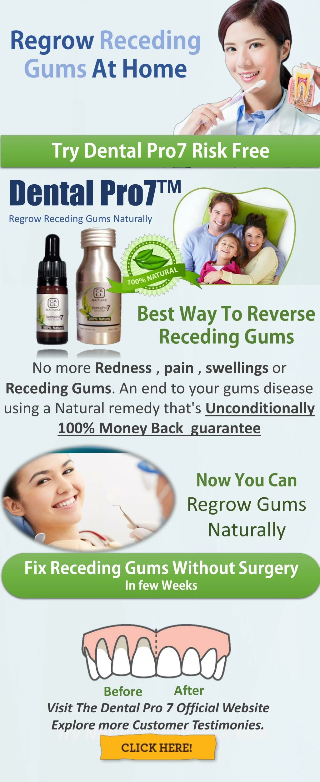 dental pro7 regrow receding gums naturally