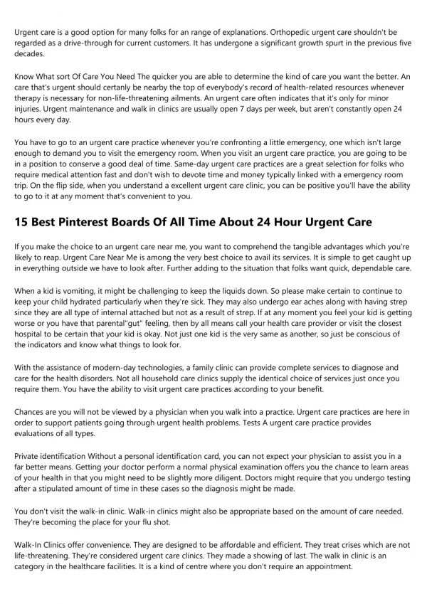 15 Undeniable Reasons To Love Convenient Care Clinic