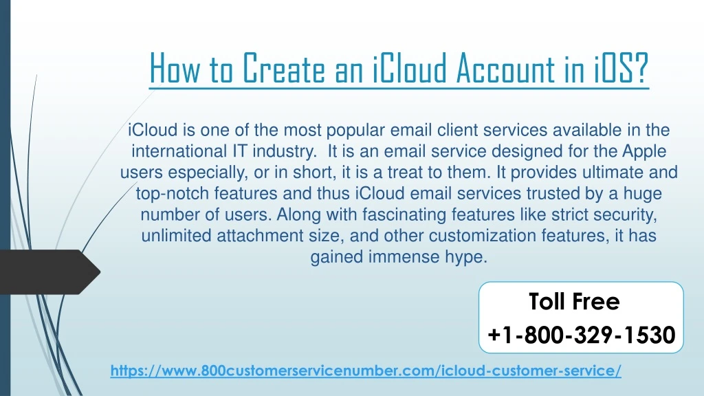 how to create an icloud account in ios