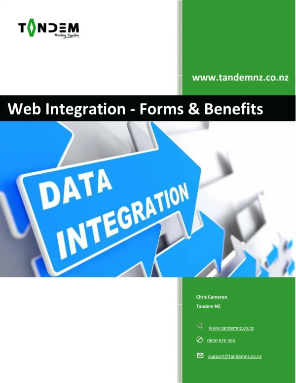 Web Integration - Forms & Benefits