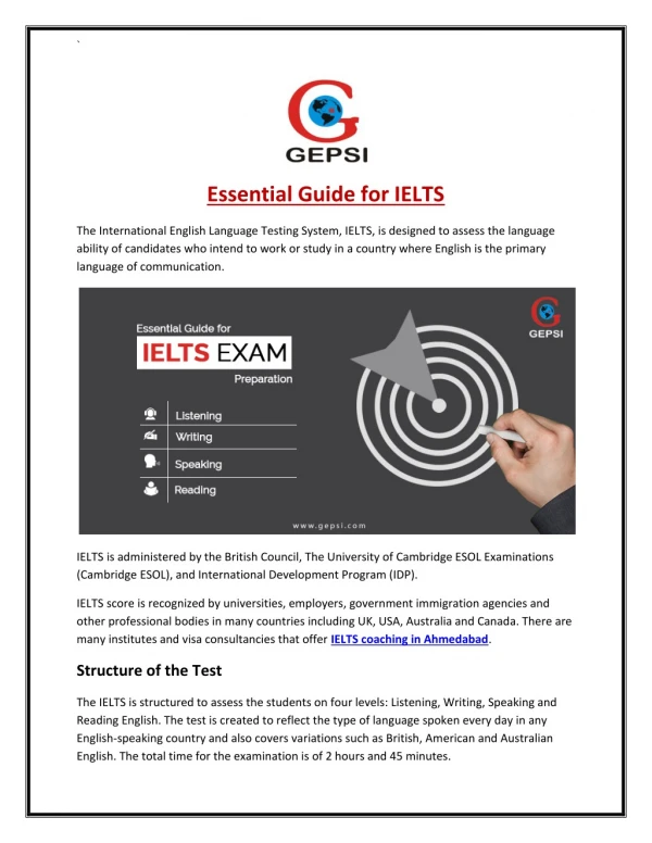 Essential Guideline for IELTS Exam Preparation
