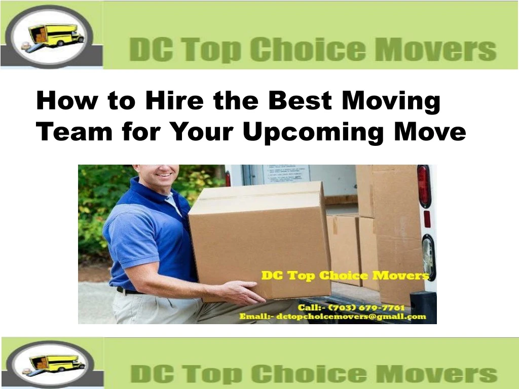 how to hire the best moving team for your