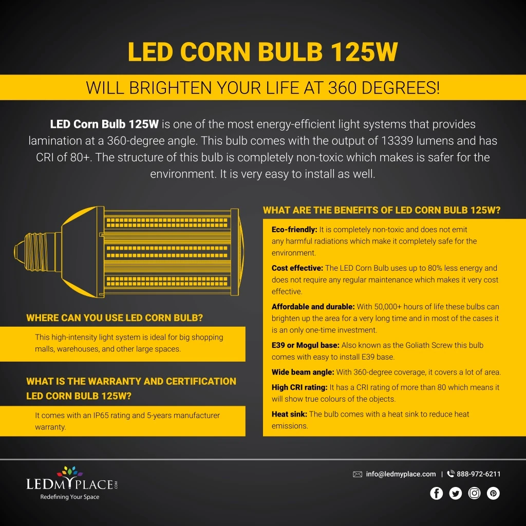 led corn bulb 125w