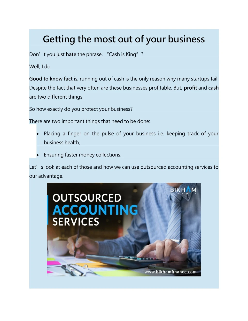getting the most out of your business