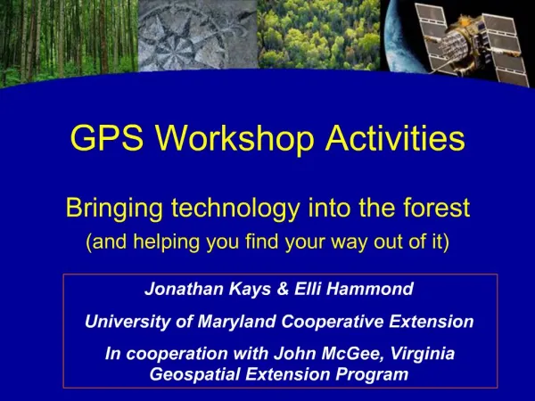 GPS Workshop Activities