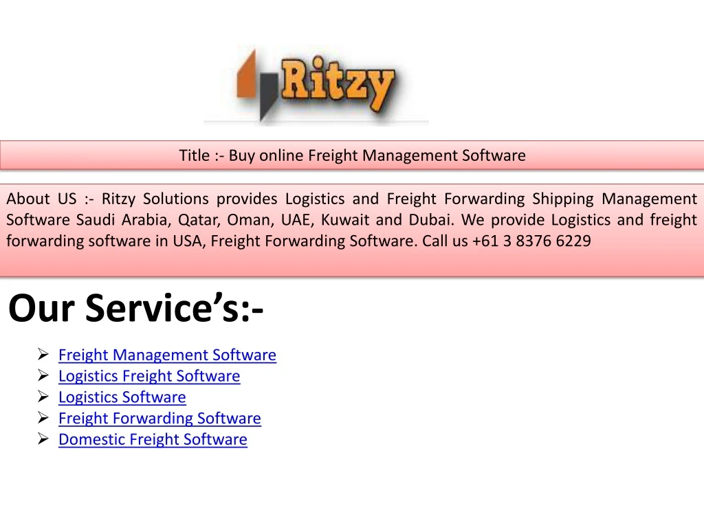 title buy online freight management software
